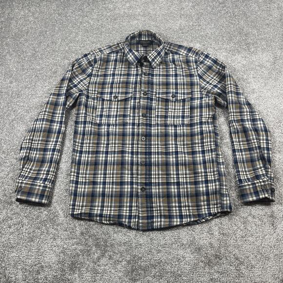 Pendleton Flannel Shirt Mens Medium Merino Wool Button Up Plaid Outdoors - Picture 2 of 10